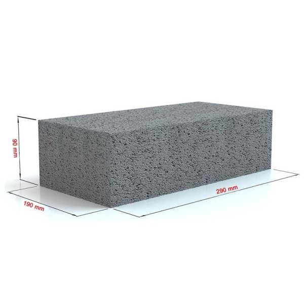 Gạch Block đặc kích thước 90x190x290mm